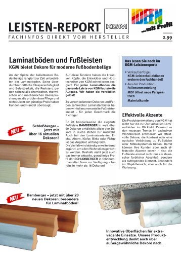 LEISTEN-REPORT - KGM Holzerzeugnisse GmbH
