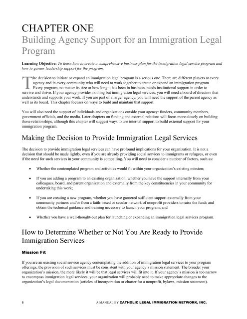 Building an immigration legal program - NNAAC