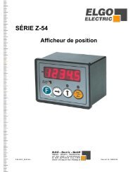 Afficheur de position - ELGO Electric GmbH