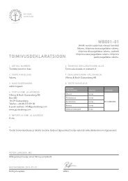 TOIMIVUSDEKLARATSIOON WB001-01 - Gustavsberg