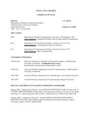 STELLA TING-TOOMEY CURRICULUM VITAE OFFICE: C.V. DATE ...