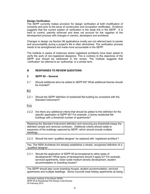 SEPP 65 & Residential Flat Design Code Review - Australian ...