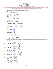 CHM 1321 Assignment 7 Answers - Université d'Ottawa