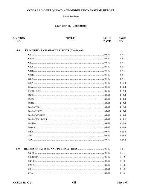 Report: RF&Mod Systems-Part 1: Earth Stations - CCSDS