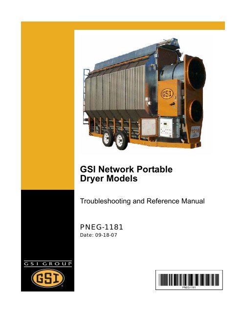 PNEG-1181 - Network Portable Dryers - GRAIN SYSTEMS INC.