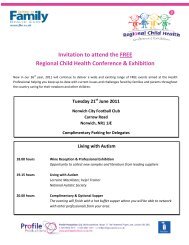 Invitation to attend the FREE Regional Child Health ... - Eventtrac