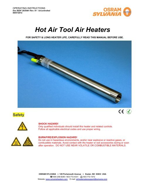Hot Air Tool Air Heaters - Osram Sylvania