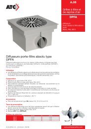 Diffuseurs porte-filtre absolu type DPFA - Air Trade Centre