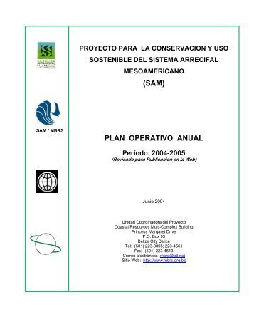 Plan Operativo Anual, Julio 2004 - Junio 2005 - Mesoamerican ...