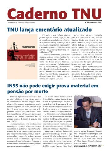 Caderno TNU - Portal da Justiça Federal