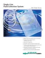 Single-Line Fluid Collection System - B. Braun Interventional Systems