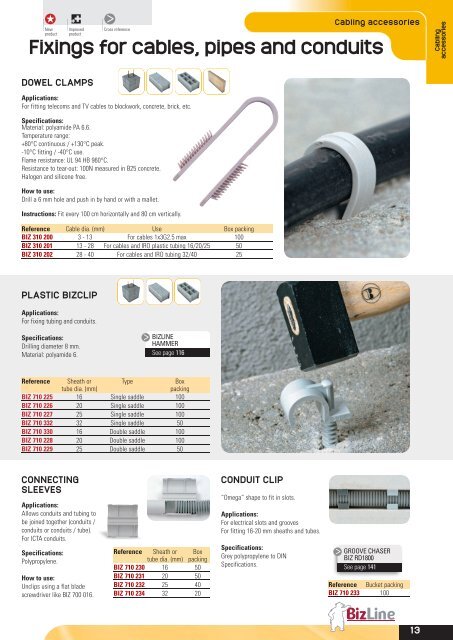 Cabling accessories - Bizline