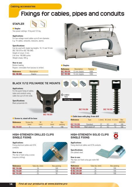 Cabling accessories - Bizline