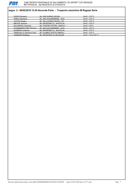 ICI SPORT - Federazione Italiana Nuoto