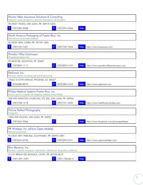 Lista de Nuevos Socios - CÃ¡mara de Comercio de Puerto Rico