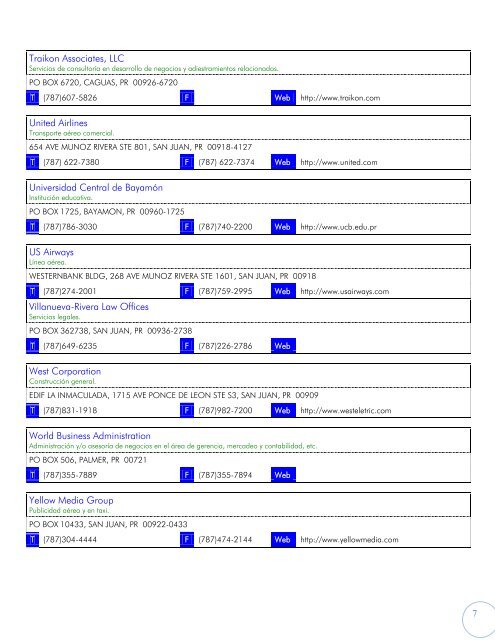 Lista de Nuevos Socios - CÃ¡mara de Comercio de Puerto Rico