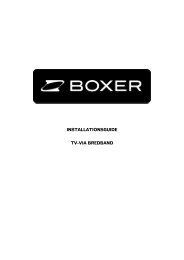 INSTALLATIONSGUIDE TV-VIA BREDBAND - Boxer