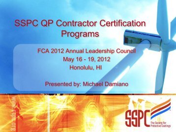 SSPC QP Contractor Certification Programs - Finishing Contractors ...