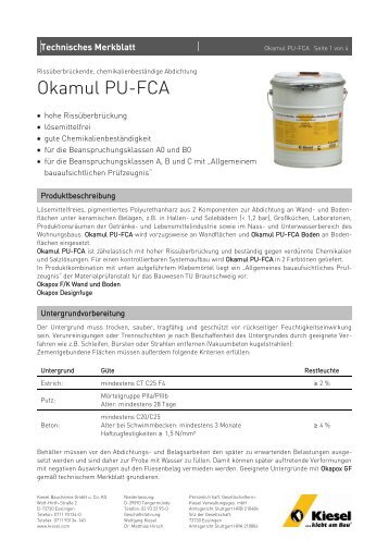 Okamul PU-FCA_de.pdf - Kiesel Bauchemie GmbH & Co.KG