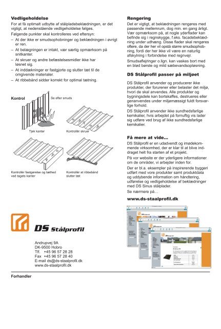 Montagevejledningen - DS StÃ¥lprofil