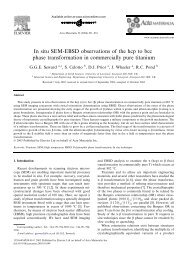 In situ SEM-EBSD observations of the hcp to bcc phase ...