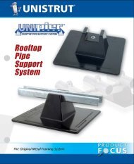 Rooftop Pipe Support System - Unistrut