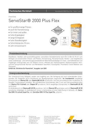 ServoStar 2000 Plus Flex_de.pdf - Kiesel Bauchemie GmbH & Co.KG