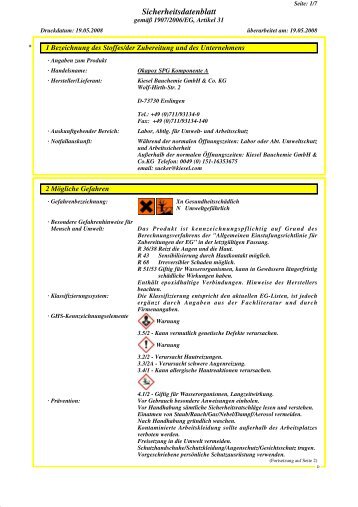 Okapox SPG Komp A u B(D).pdf - Kiesel Bauchemie GmbH & Co.KG