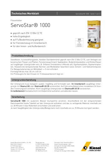 ServoStar 1000_de.pdf - Kiesel Bauchemie GmbH & Co.KG