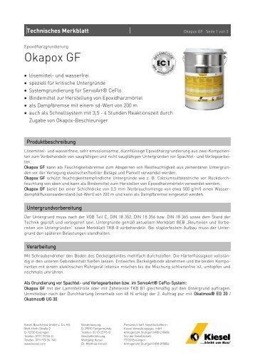 Okapox GF - Kiesel  Bauchemie GmbH & Co.KG