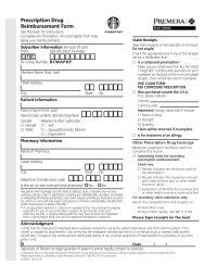 CFE Prescription Drug Reimbursement Form - Premera Blue Cross