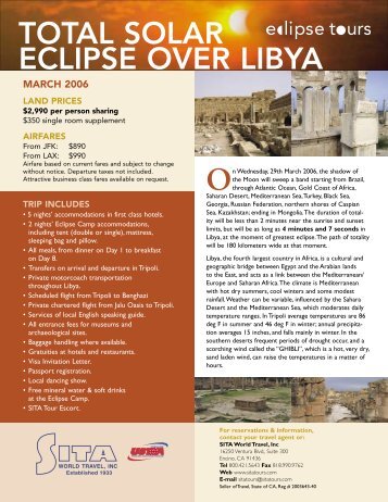 eclipse over libya - SITA SOLAR ECLIPSE TOURS