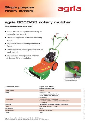 agria 8000-53 rotary mulcher - Gp1.ro