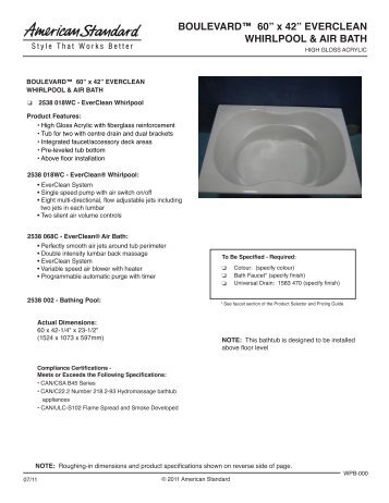 Spec Sheet - American Standard