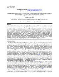 FTS fixed-bed reactor based on Nano-structured Iron catalyst ...