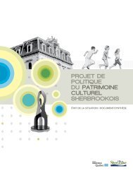 Projet de politique du patrimoine culturel sherbrookois (PDF - 4,6 Mo)