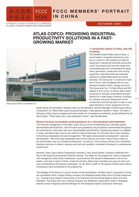 fccc members' portrait in china atlas copco: providing industrial