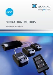 VIBRATION MOTORS - Hanning Elektro-Werke GmbH & Co. KG