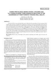 caries prevalence among school children age 6-14 years in gadap ...