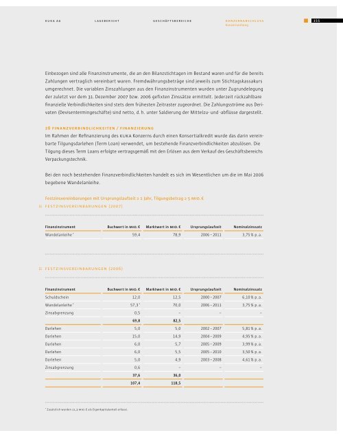 Geschäftsbericht 2007 - KUKA Aktiengesellschaft