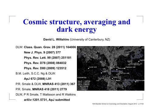 Slides of 5 lectures at XV Brazilian School on Cosmology and ...