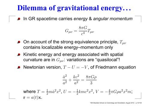 Slides of 5 lectures at XV Brazilian School on Cosmology and ...