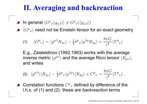 Slides of 5 lectures at XV Brazilian School on Cosmology and ...