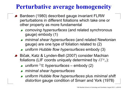 Slides of 5 lectures at XV Brazilian School on Cosmology and ...