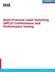 Multi-Protocol Label Switching (MPLS) Conformance and ... - Ixia