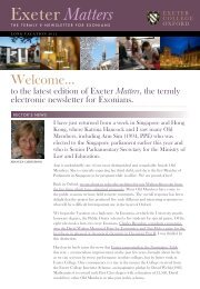 Matters - Exeter College - University of Oxford