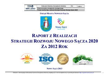 Raport z realizacji Strategii Rozwoju NS 2012 - Nowy Sącz