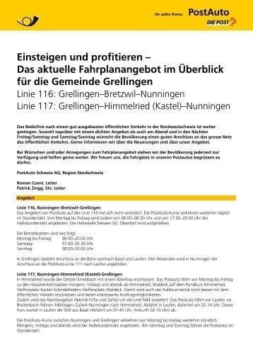 Einsteigen und profitieren â Das aktuelle ... - Grellingen