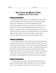 The Count Of Monte Cristo Chapters 1 5 Study Guide