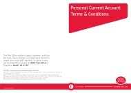 Personal Current Account Terms & Conditions - Post Office